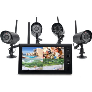 Wireless Home Office Factory Video Security DVR Kit 4x Indoor Nightvision Camera